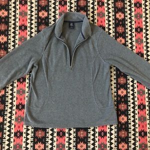 Lands End Gray Fleece Pullover